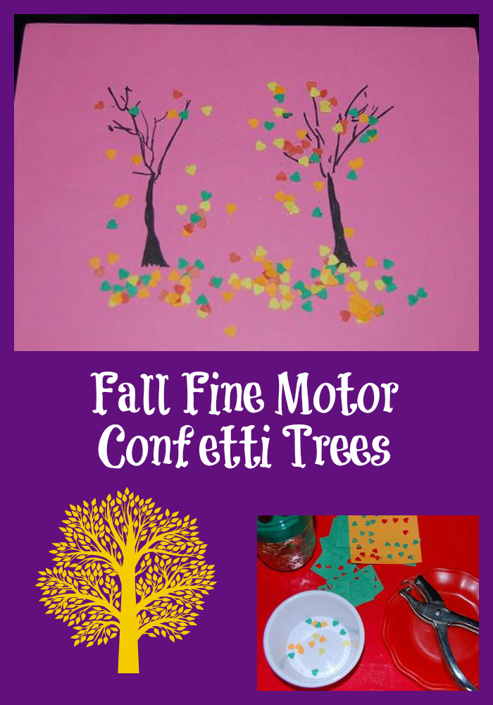 Paper Punch Confetti Fall Tree Craft