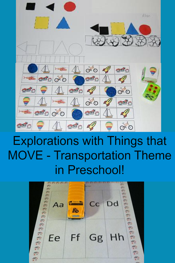 transportation theme activities for preschool and kindergarten