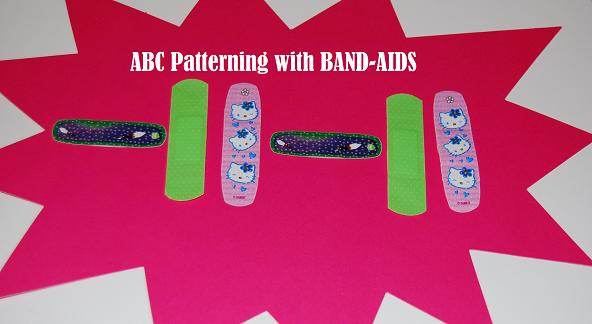Patterning with Bandaids in Preschool • The Preschool Toolbox Blog