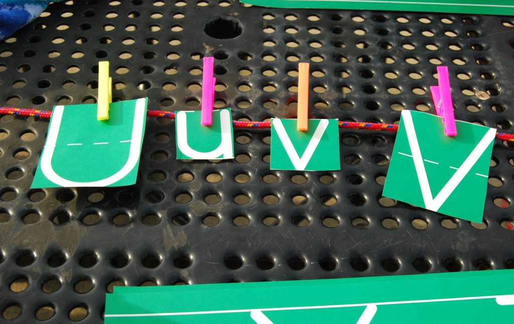 Matching Uppercase to Lowercase letters on an Alphabet Line