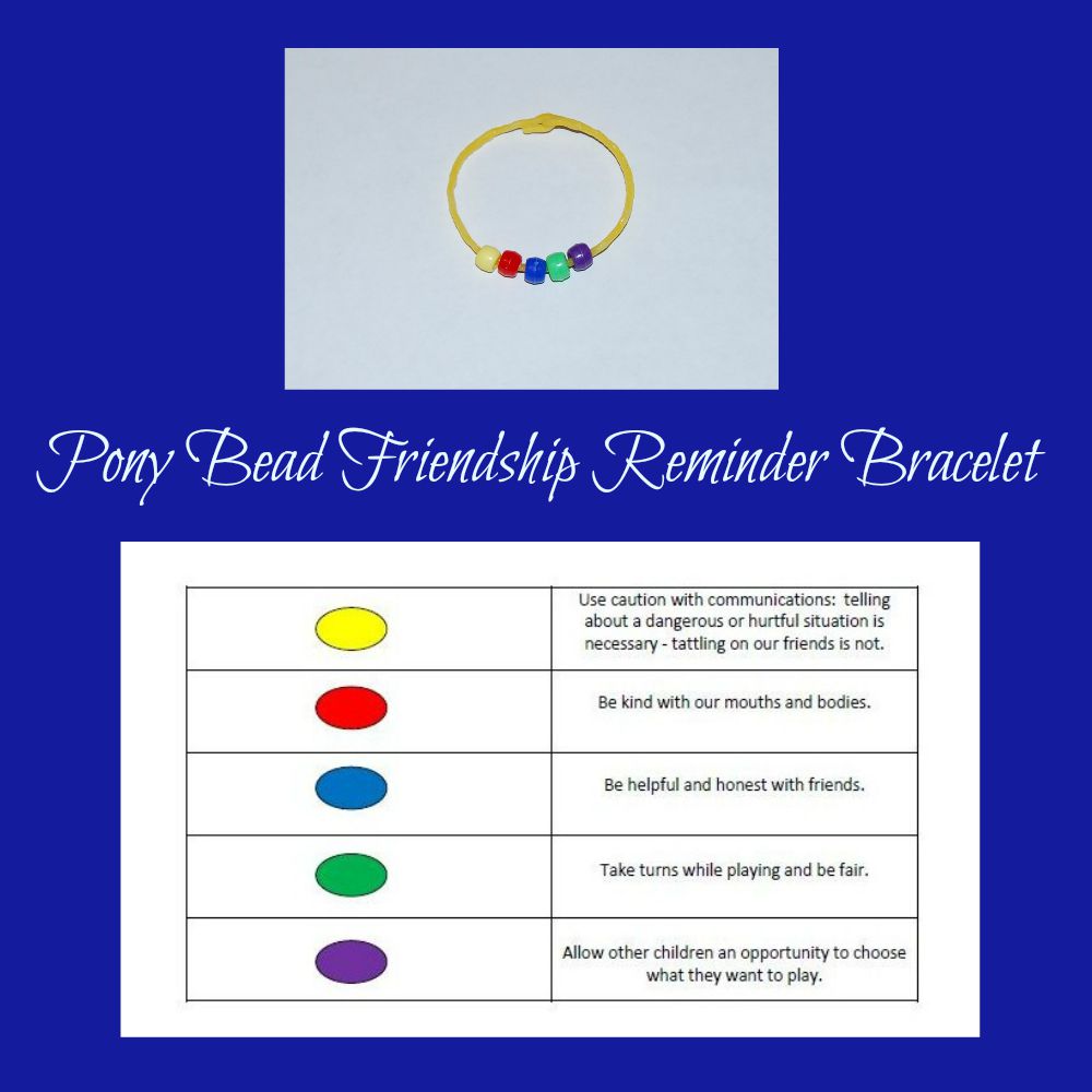 Pony Bead Friendship Reminder Bracelet Craft