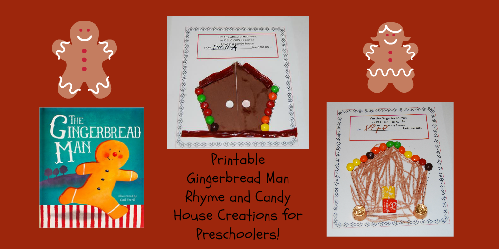Gingerbread Man Rhyme and Candy House Craft for Preschoolers! • The Preschool Toolbox Blog