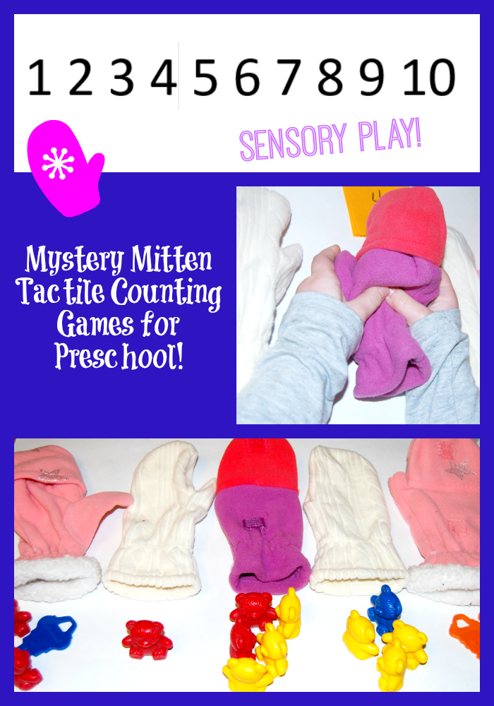Mystery Mitten Tactile Counting Games for Preschool