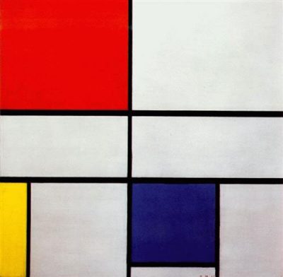 Piet Mondrian, “Composition C (no.iii) with Red, Yellow and Blue” (1935), oil on canvas (Private Collection)