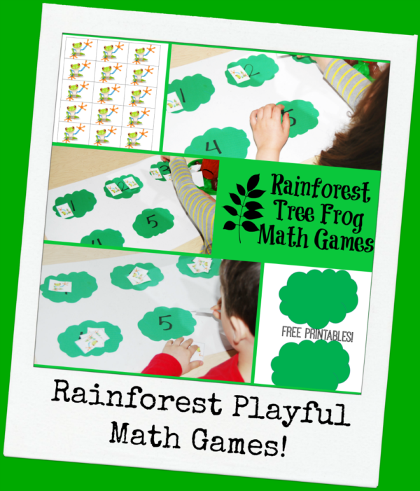 Rainforest Tree Frog Math Games for Preschoolers! • The Preschool ...