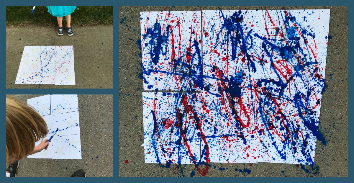 Come get messy with 4th of July Splatter Paint Art for Kids.