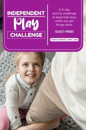 Free 5-Day Independent Play Challenge from Hands On As We Grow