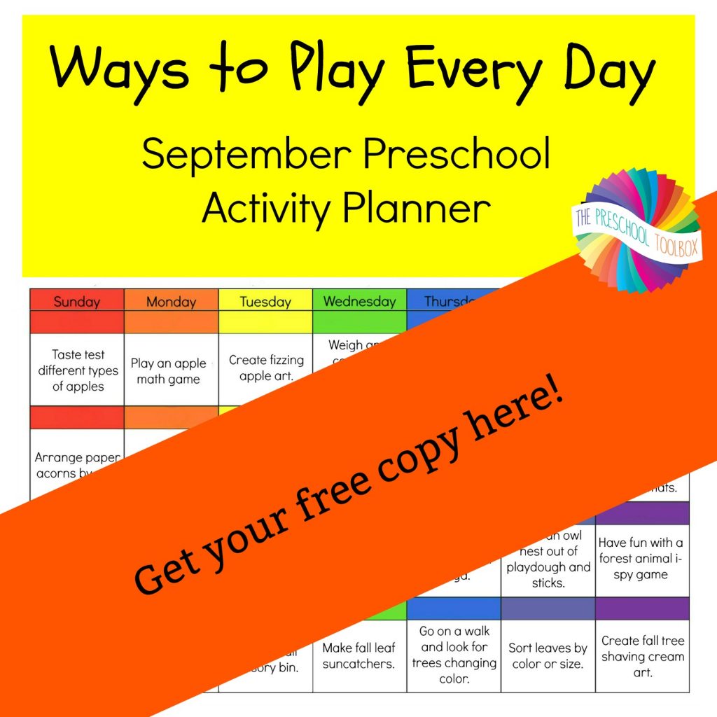 Free September Activity Calendar for Preschoolers